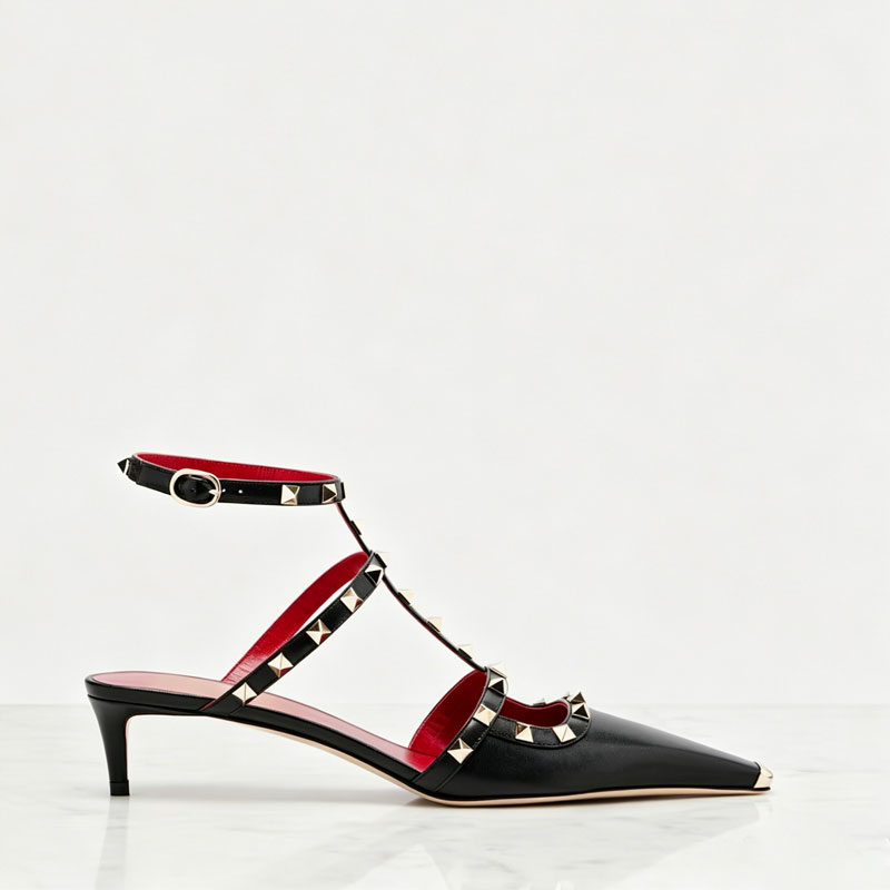 Women'S Shoes Quality - 2026 Kadın Perçinli Alçak Topuklu Kare