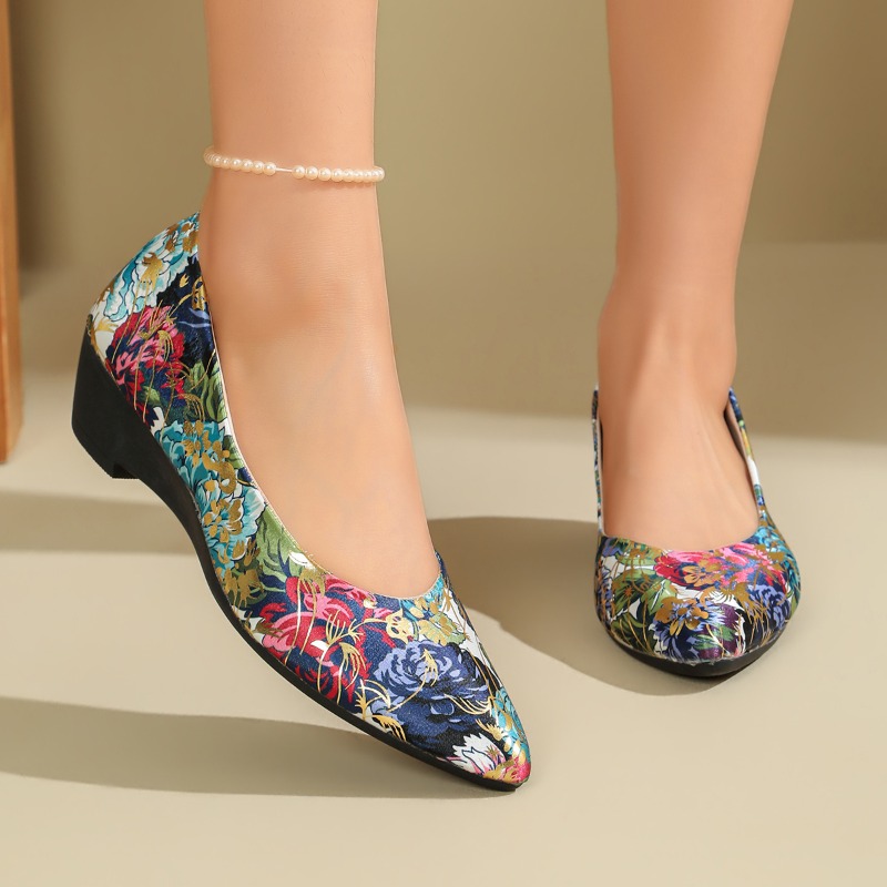 Kadın Sivri Burunlu Çiçek Dese - Women Shoes Xxl incelemesi ve fiyatı