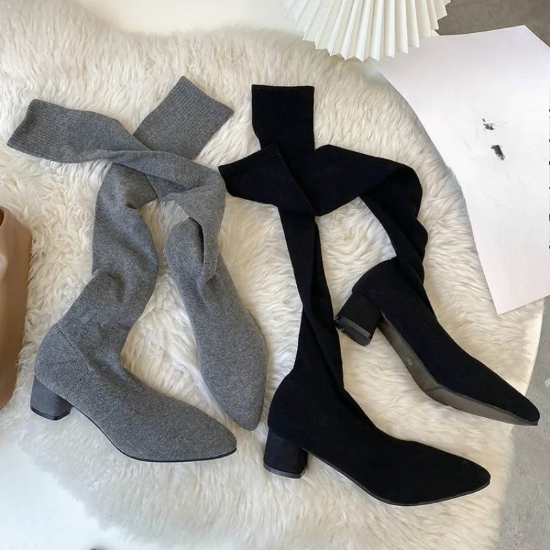 Yüksek Diz Çorap Ayakkabı 2025 - Sock Boot Women incelemesi ve fiyatı